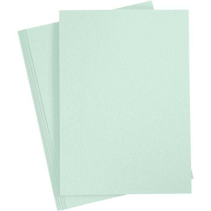 Kartong, A4, ark 210x297 mm, 210 g, pastellgrön, 10 ark/ 1 förp.
