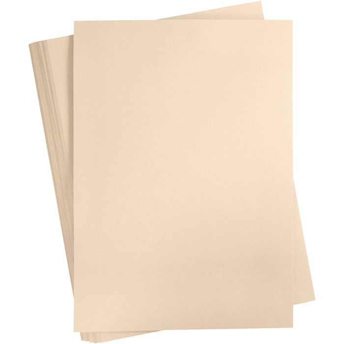Färgad Kartong, A2, ark 420x594 mm, 180 g, beige, 100 ark/ 1 förp.