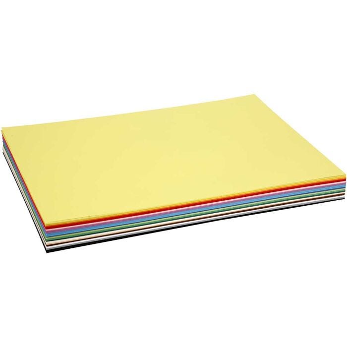 Creativ Kartong, A2, ark 420x594 mm, 180 g, mixade färger, 20 mix. ark/ 1 förp.