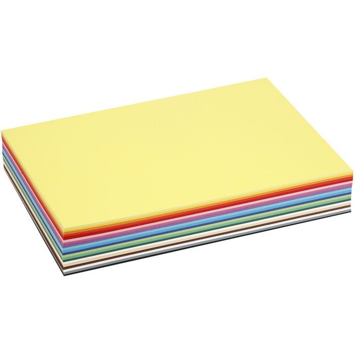 Creativ Kartong, A4, ark 210x297 mm, 180 g, mixade färger, 30 mix. ark/ 1 förp.
