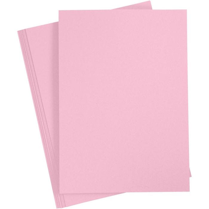 Färgad Kartong, A3, ark 297x420 mm, 180 g, ljusrosa, 20 ark/ 1 förp.