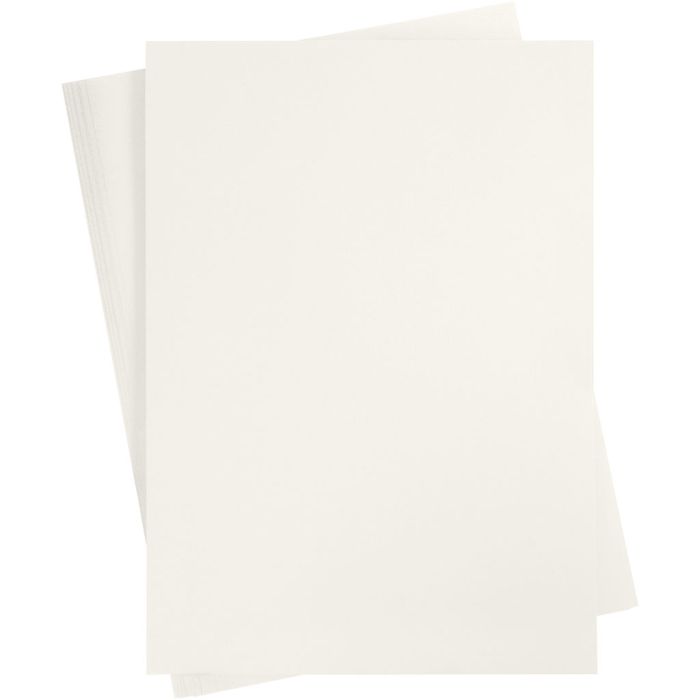Färgad Kartong, A2, ark 420x594 mm, 180 g, råvit, 10 ark/ 1 förp.