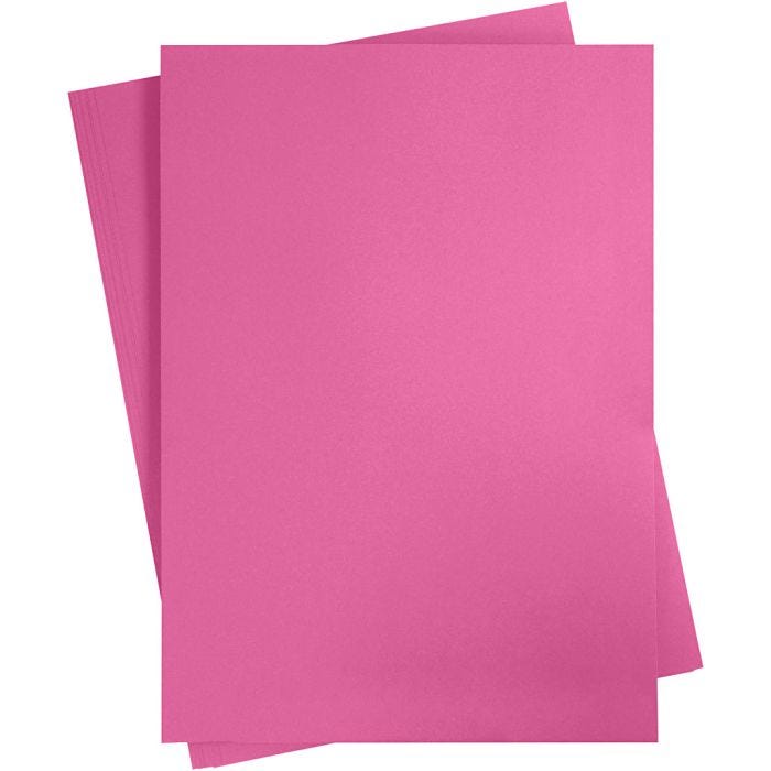 Färgad Kartong, A2, ark 420x594 mm, 180 g, rosa, 10 ark/ 1 förp.