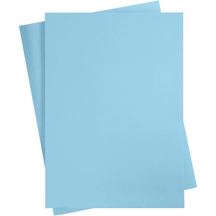 Färgad Kartong, A2, ark 420x594 mm, 180 g, ljusblå, 10 ark/ 1 förp.
