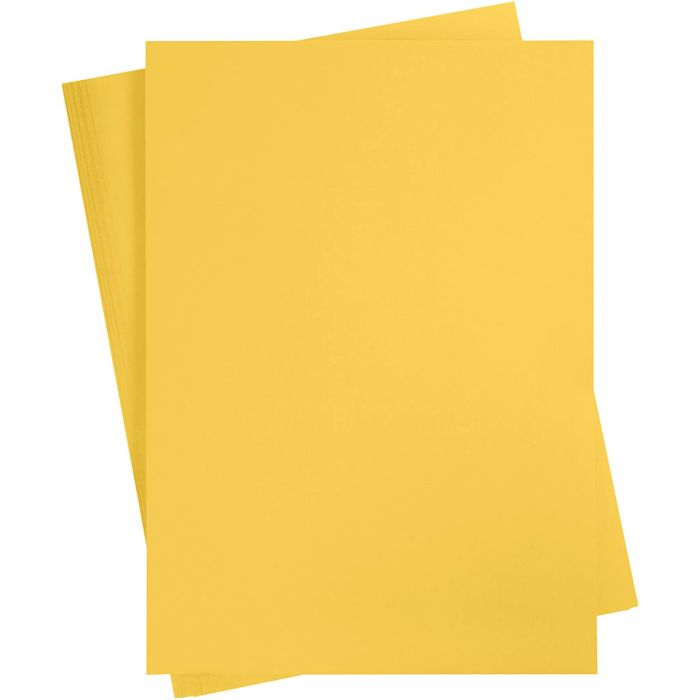Färgad Kartong, A2, ark 420x594 mm, 180 g, solgul, 10 ark/ 1 förp.