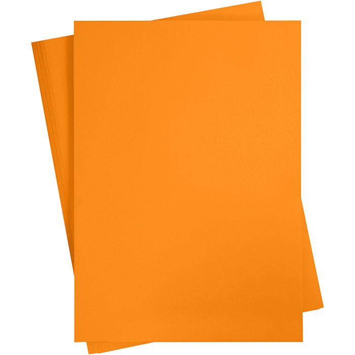 Färgad Kartong, A2, ark 420x594 mm, 180 g, orange, 10 ark/ 1 förp.