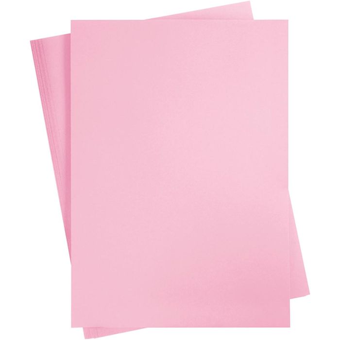 Färgad Kartong, A2, ark 420x594 mm, 180 g, ljusrosa, 10 ark/ 1 förp.