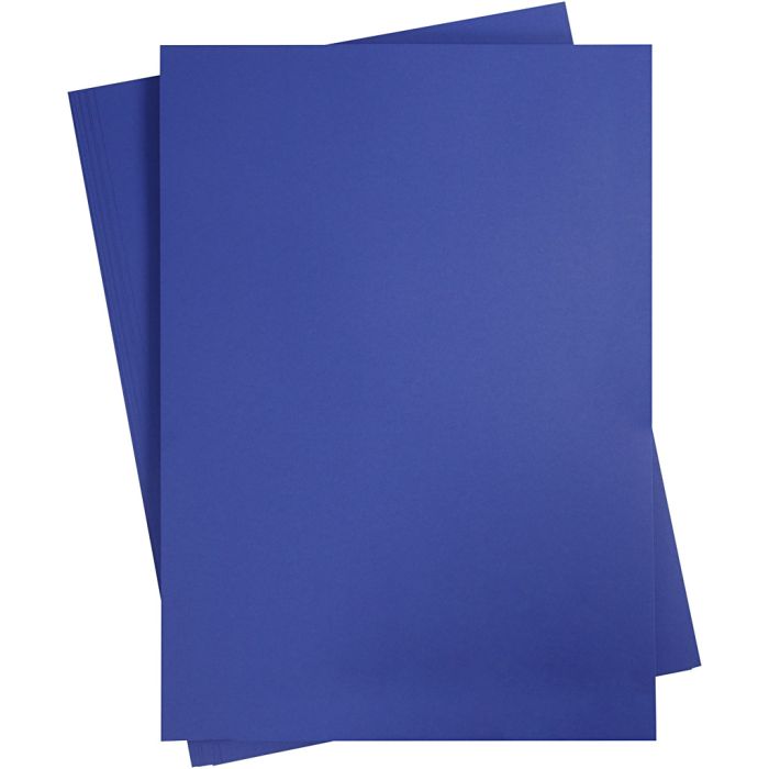 Färgad Kartong, A2, ark 420x594 mm, 180 g, kungsblå, 10 ark/ 1 förp.
