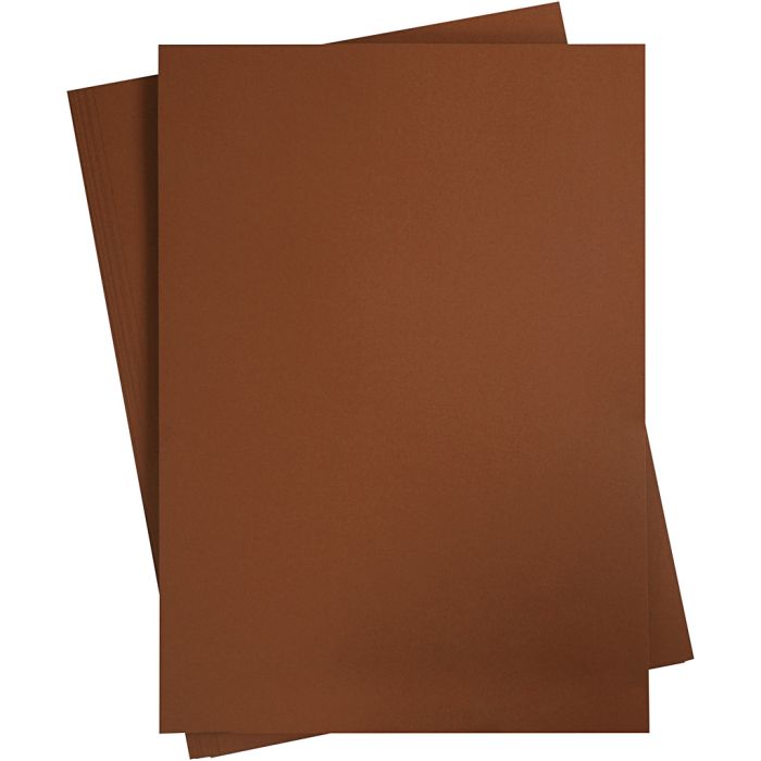 Färgad Kartong, A2, ark 420x594 mm, 180 g, mörkbrun, 10 ark/ 1 förp.