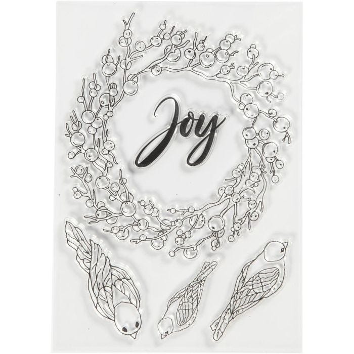 Stämpelmotiv, joy, stl. 10,5x15 cm, 1 ark