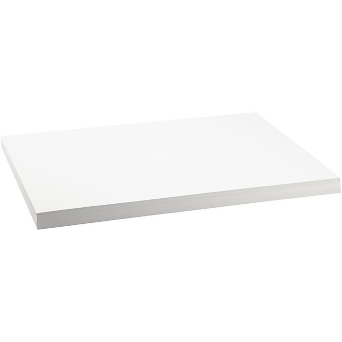Färgad kartong, A2, ark 420x594 mm, 250 g, vit, 100 ark/ 1 förp.