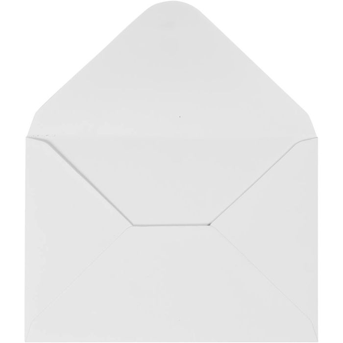 Kuvert, kuvertstl. 11,5x16 cm, 110 g, vit, 10 st./ 1 förp.