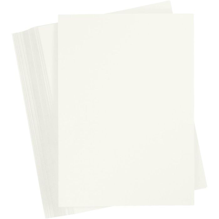 Färgad Kartong, A4, ark 210x297 mm, 180 g, råvit, 100 ark/ 1 förp.