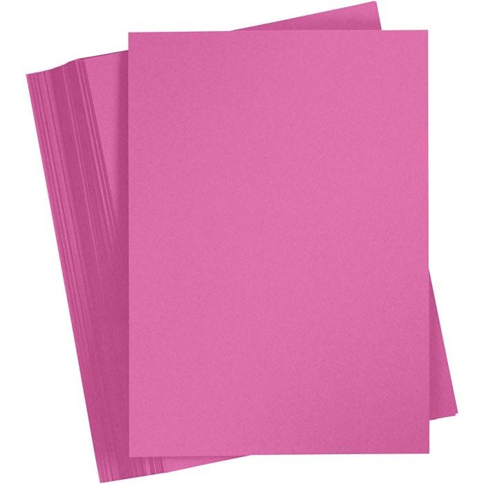 Färgad Kartong, A4, ark 210x297 mm, 180 g, rosa, 100 ark/ 1 förp.