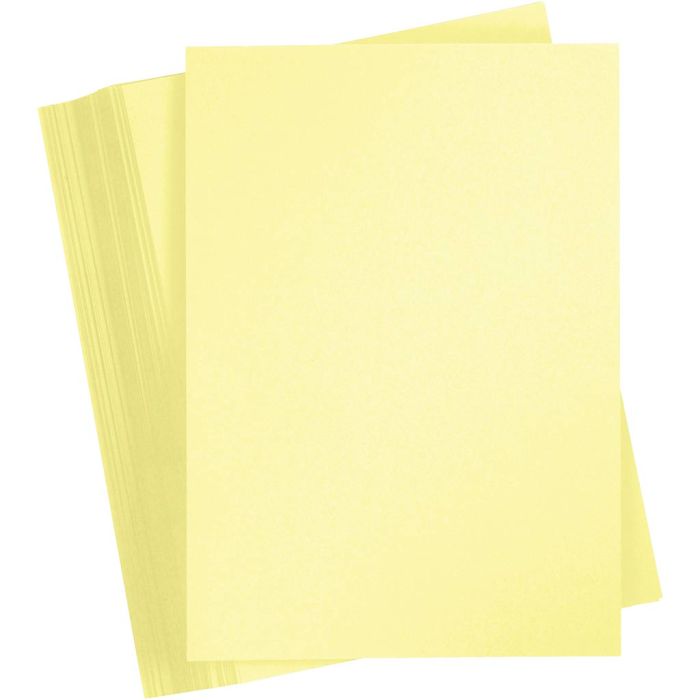 Färgad Kartong, A4, ark 210x297 mm, 180 g, ljusgul, 100 ark/ 1 förp.