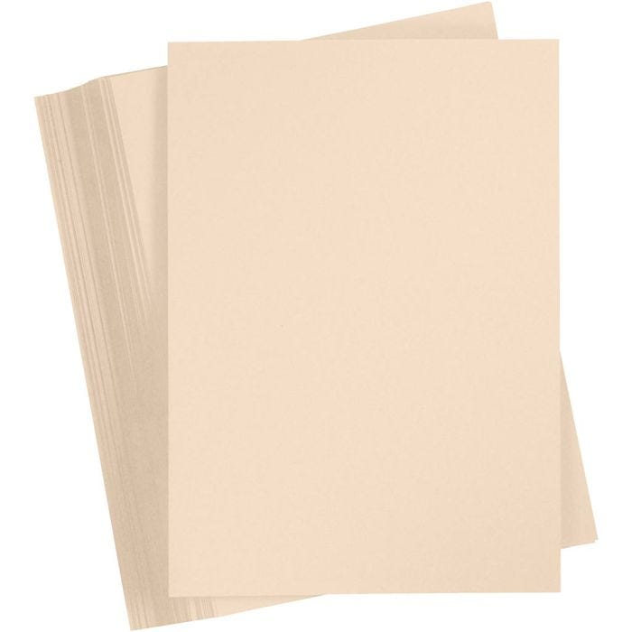 Färgad Kartong, A4, ark 210x297 mm, 180 g, beige, 100 ark/ 1 förp.