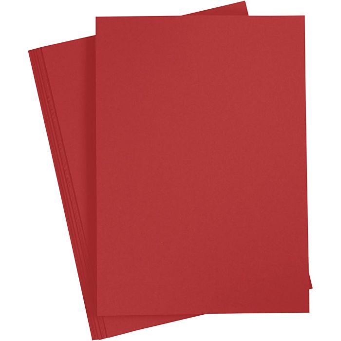 Papper, A4, ark 210x297 mm, 80 g, röd, 20 st./ 1 förp.