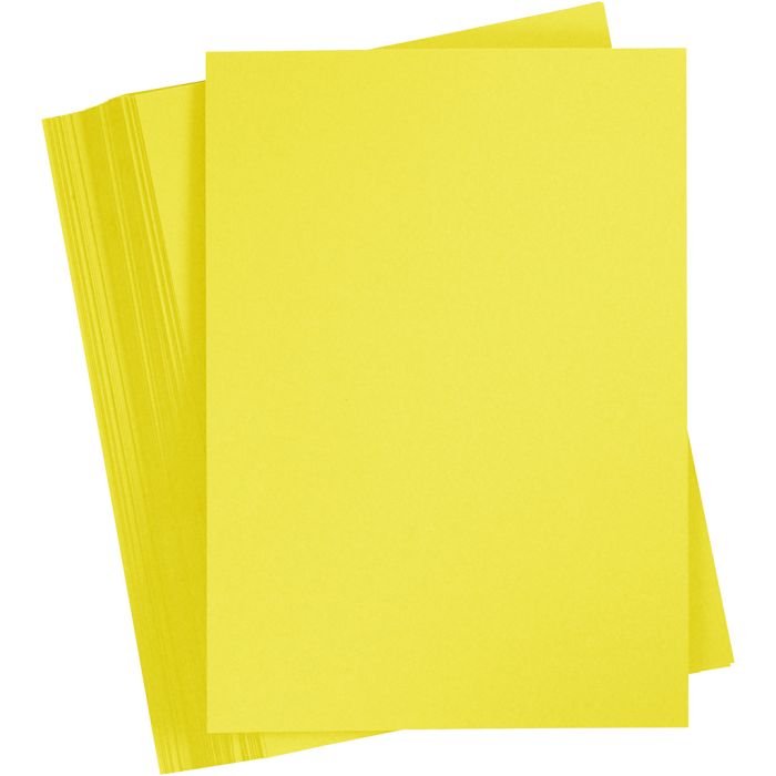 Färgad Kartong, A6, ark 105x148 mm, 180 g, solgul, 100 ark/ 1 förp.