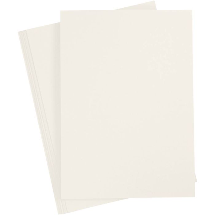 Kartong, A4, ark 210x297 mm, 220 g, råvit, 10 st./ 1 förp.