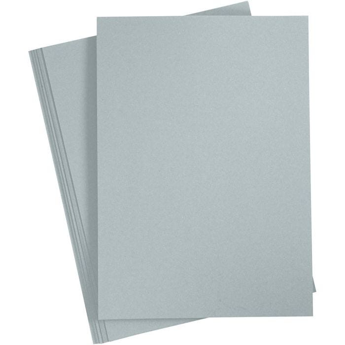 Kartong, A4, ark 210x297 mm, 220 g, grå, 10 st./ 1 förp.