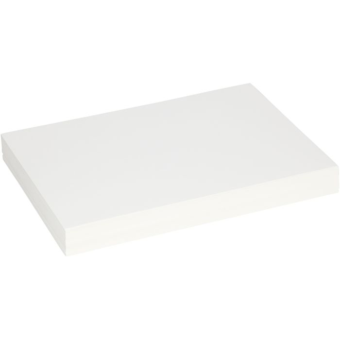 Falskartong, ark 25,5x36 cm, tjocklek 0,4 mm, 250 g, vit, 100 ark/ 1 förp.