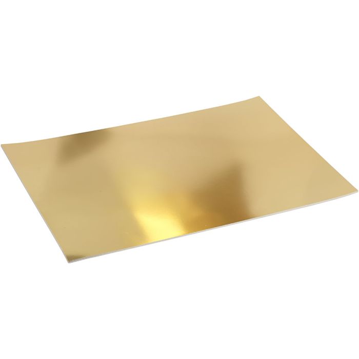 Metallkartong, A2, ark 420x594 mm, 280 g, guld, 10 ark/ 1 förp.