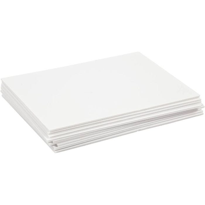 Skumkartong, A4, ark 210x297 mm, tjocklek 3 mm, vit, 10 ark/ 1 förp.