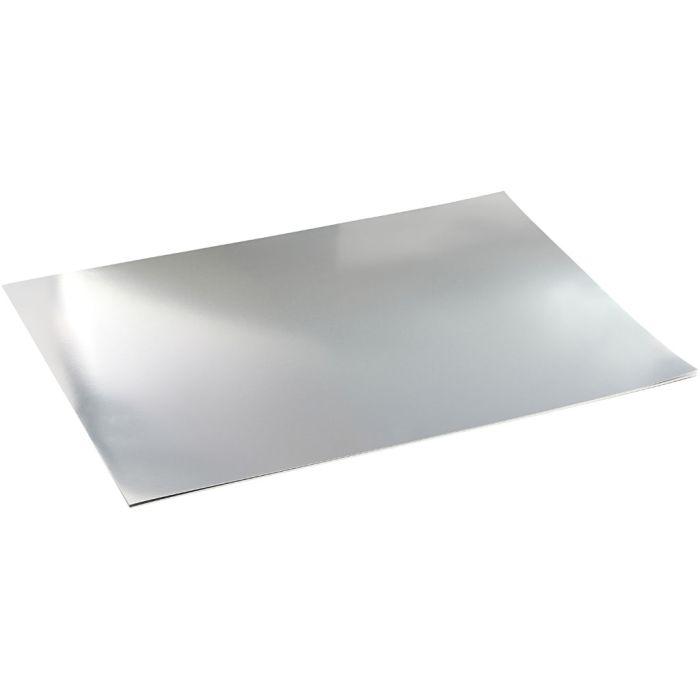 Metallkartong, A2, ark 420x594 mm, 280 g, silver, 10 ark/ 1 förp.