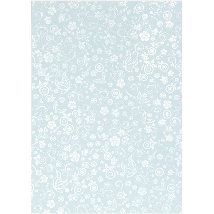 Papper, A4, ark 210x297 mm, 80 g, ljusblå, 20 ark/ 1 förp.