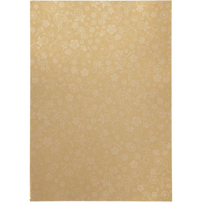 Papper, A4, ark 210x297 mm, 80 g, guld, 20 ark/ 1 förp.