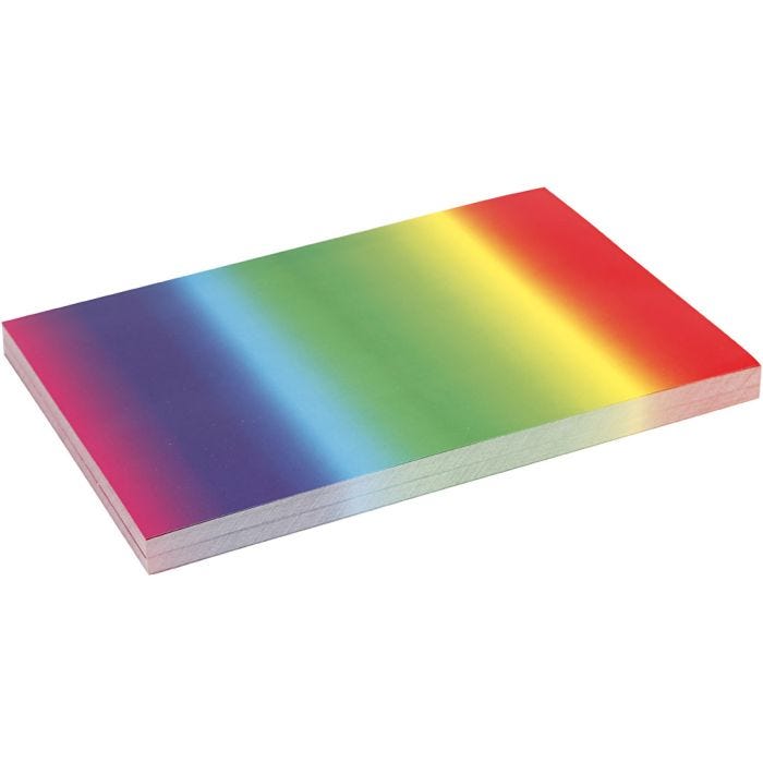 Regnbågskartong, A4, ark 210x297 mm, 180 g, 100 ark/ 1 förp.