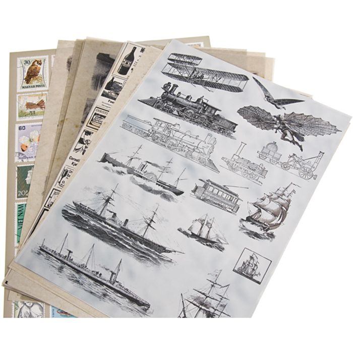 Dekorationsark, antika, A4, 17 ark/ 1 förp.