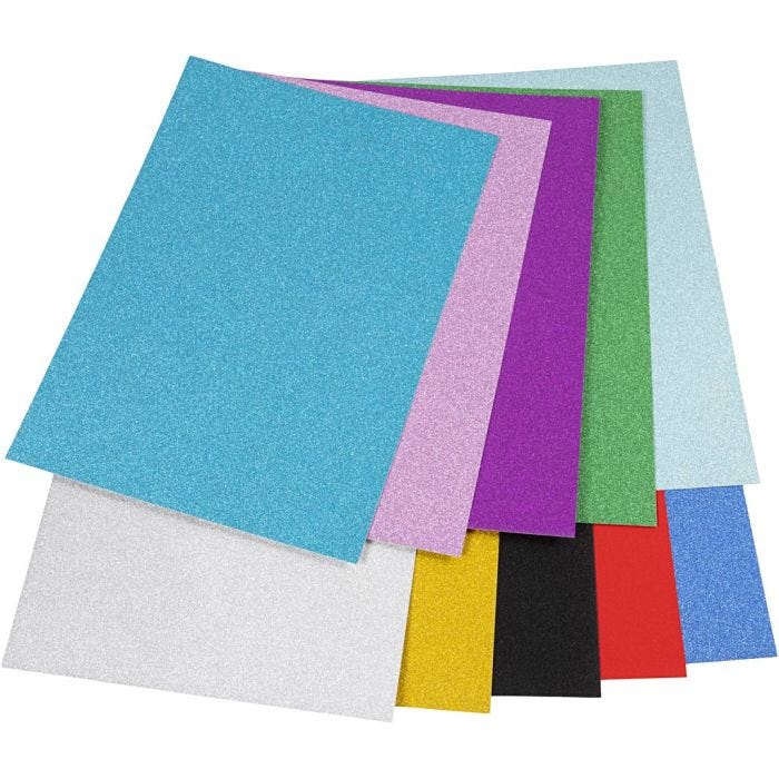 Glitterkartong, A4, 250 g, 50 ark/ 1 förp.