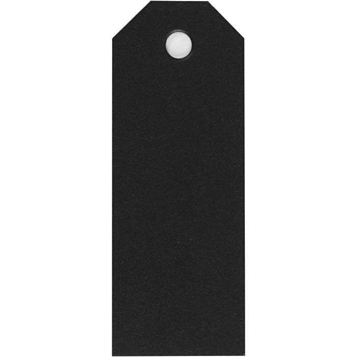 Manillamärken, stl. 3x8 cm, 220 g, svart, 20 st./ 1 förp.