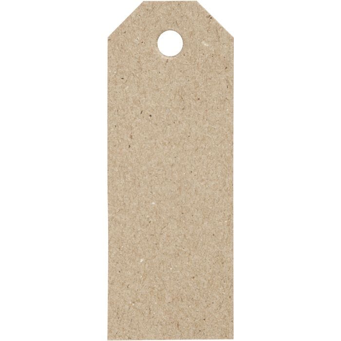Manillamärken, stl. 3x8 cm, 220 g, natur, 20 st./ 1 förp.