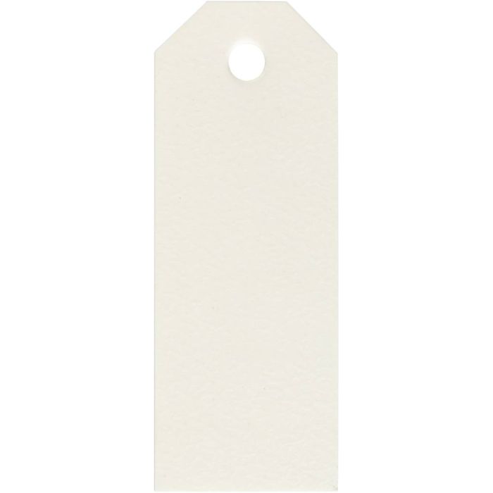 Manillamärken, stl. 3x8 cm, 220 g, råvit, 20 st./ 1 förp.