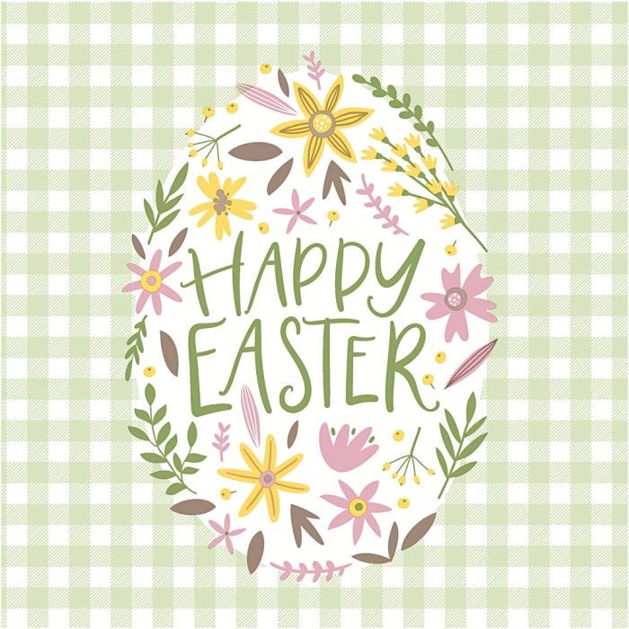 Servetter, Happy Easter, stl. 33x33 cm, 20 st./ 1 förp.