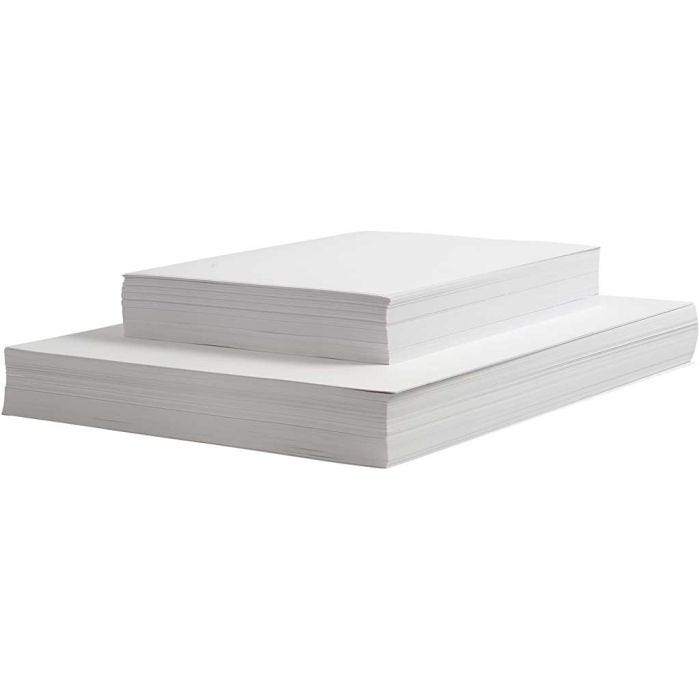 Ritpapper, A4,A3, 130+160+190 g, vit, 6x500 ark, 3000 mix. ark/ 1 förp.