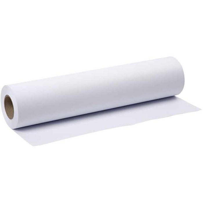 Ritpapper, B: 42 cm, 80 g, vit, 50 m/ 1 rl.