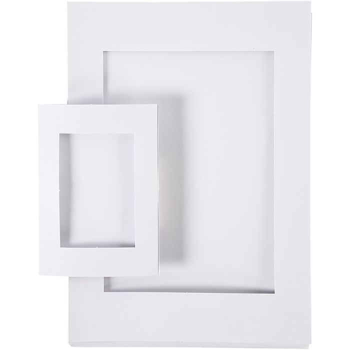 Passepartoutramar, stl. A4+A6, 230 g, vit, 2x60 st./ 1 förp.