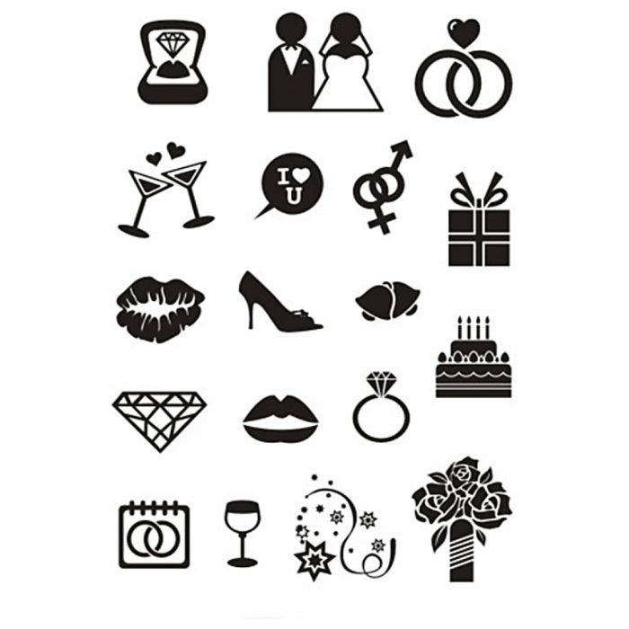 Clear Stamps, bröllop, ark 11x15,5 cm, 1 ark