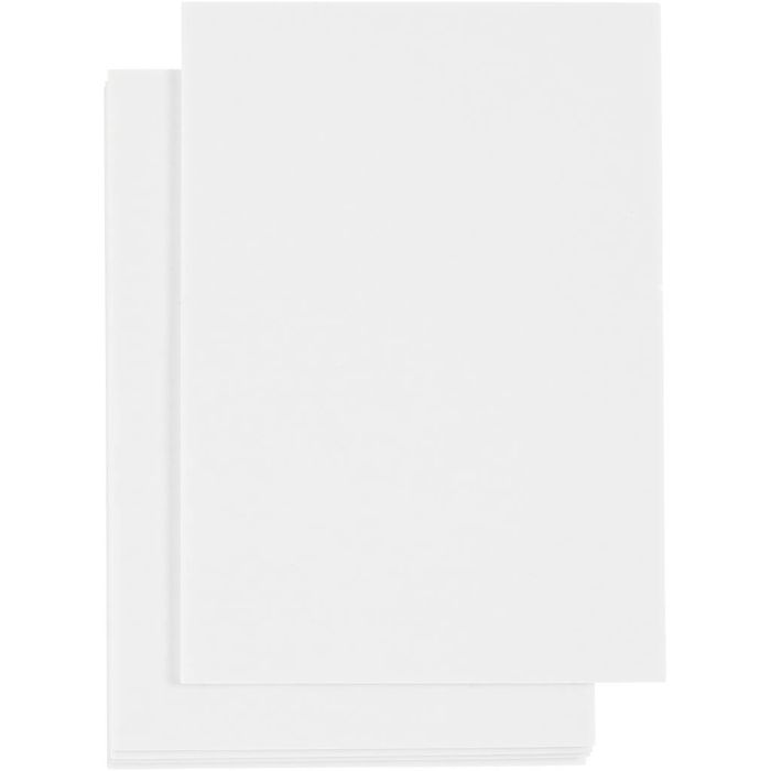 3D Skumark, A6, ark 105x148 mm, tjocklek 2 mm, vit, 5 ark/ 1 förp.