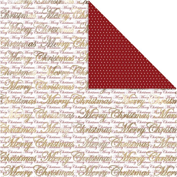 Designpapper, god jul och prickar, 30,5x30,5 cm, 180 g, guld