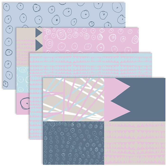 Decoupagepapper, 25x35 cm, 17 g, 4x2ark/ 1 förp.