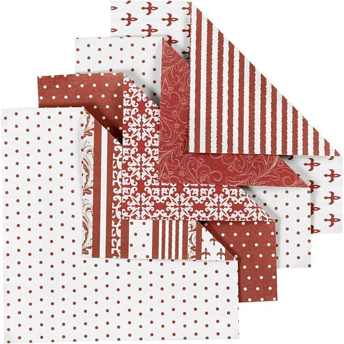 Origamipapper, stl. 10x10 cm, 80 g, 50 mix. ark/ 1 förp.