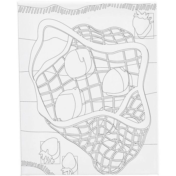 Målardukar med tryck, Citrusfrukter , D: 1,6 cm, stl. 24x30 cm, 360 g, 1 st.