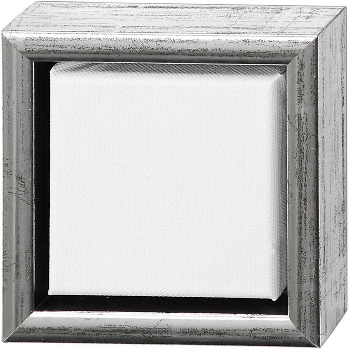 Duk med ram, stl. 10x10 cm, 360 g, mixade färger, 1 st.
