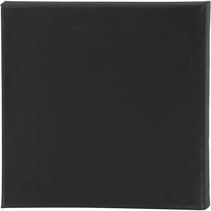 Canvas, D: 1,6 cm, stl. 30x30 cm, 360 g, svart, vit