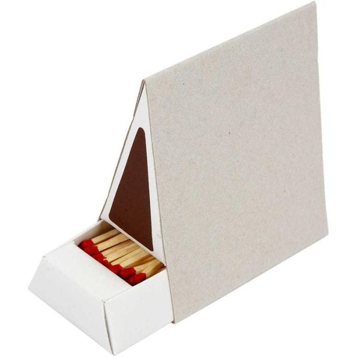 Tändsticksaskar, stl. 8,5x5x9,5 cm, 10 st./ 1 förp.
