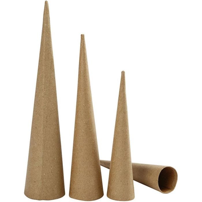 Höga Strutar, H: 20-25-30 cm, Dia. 4-5-6 cm, 3st./ 1 förp.